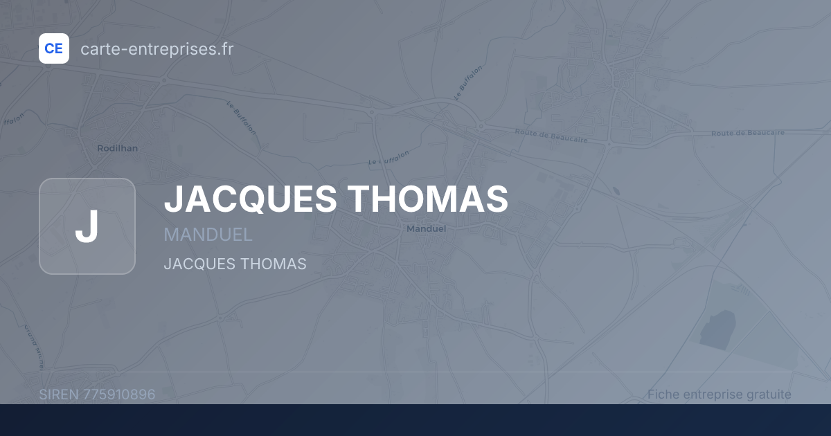 JACQUES THOMAS — 775910896 — fiche entreprise