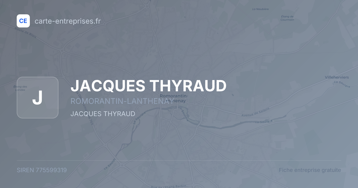 JACQUES THYRAUD — 775599319 — fiche entreprise
