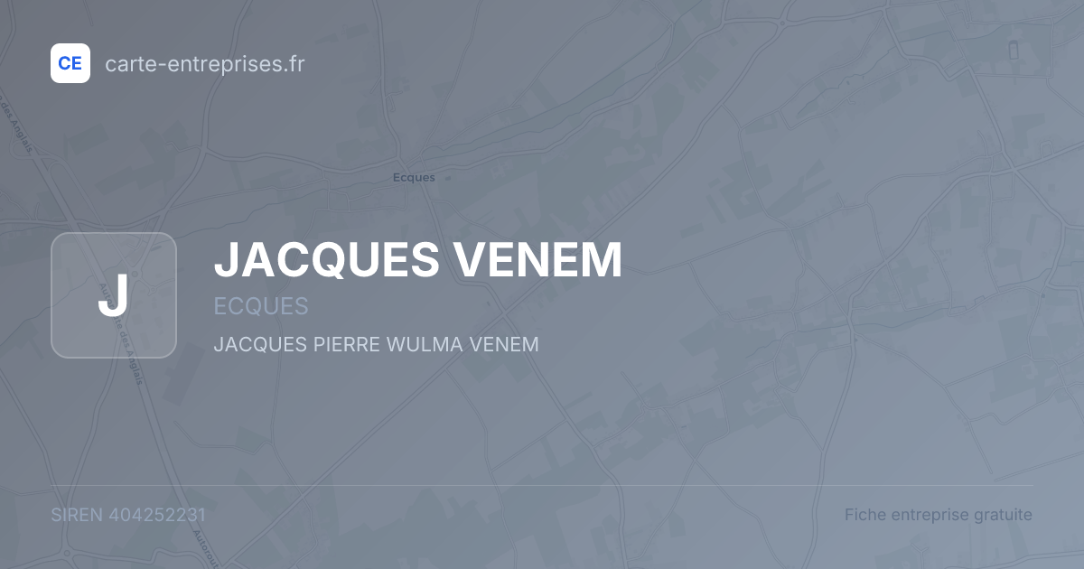 JACQUES VENEM — 404252231 — fiche entreprise