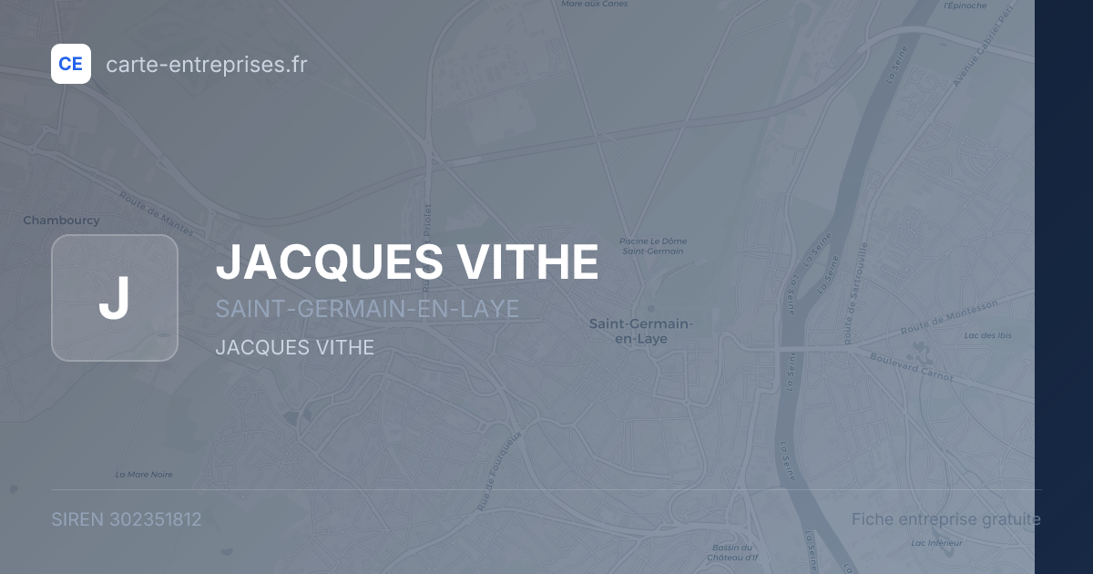 JACQUES VITHE — 302351812 — fiche entreprise