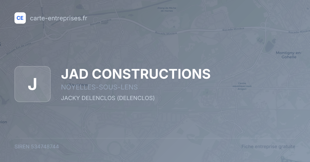 JAD CONSTRUCTIONS — 534748744 — fiche entreprise