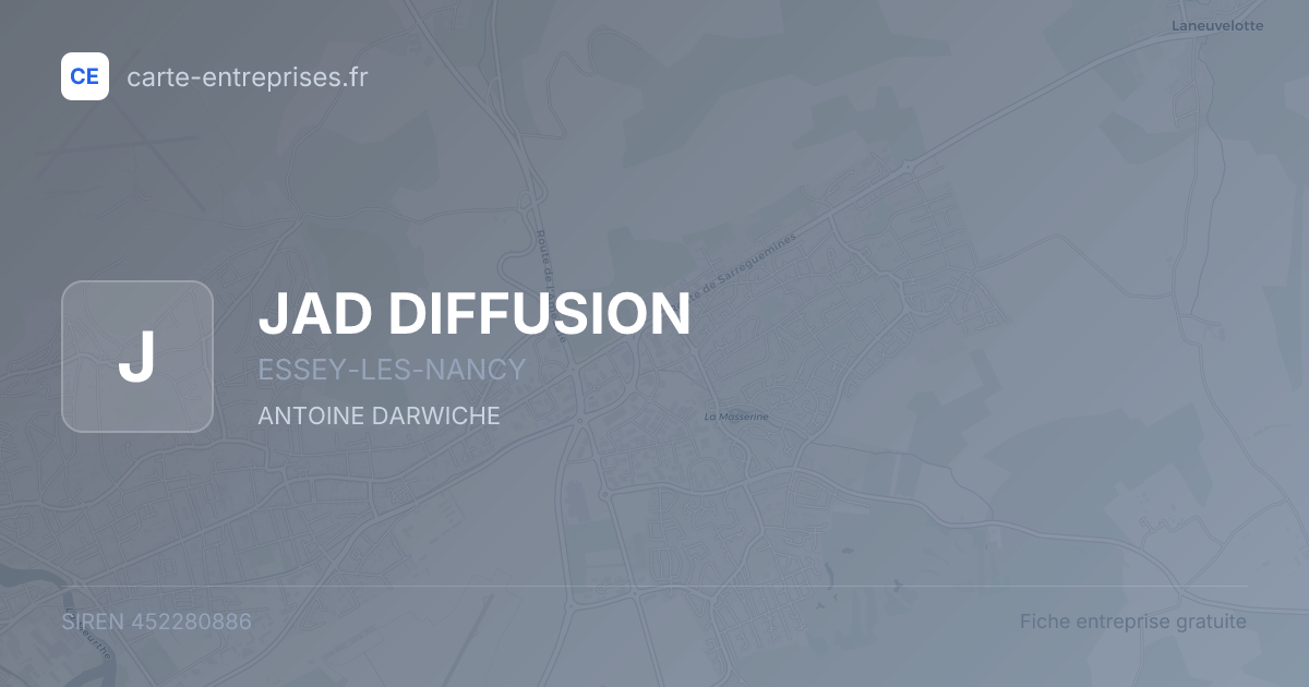 JAD DIFFUSION — 452280886 — fiche entreprise