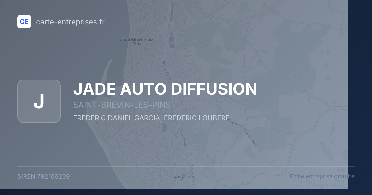 JADE AUTO DIFFUSION — 792166209 — fiche entreprise