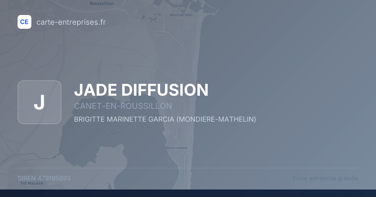 JADE DIFFUSION — 479195893 — fiche entreprise