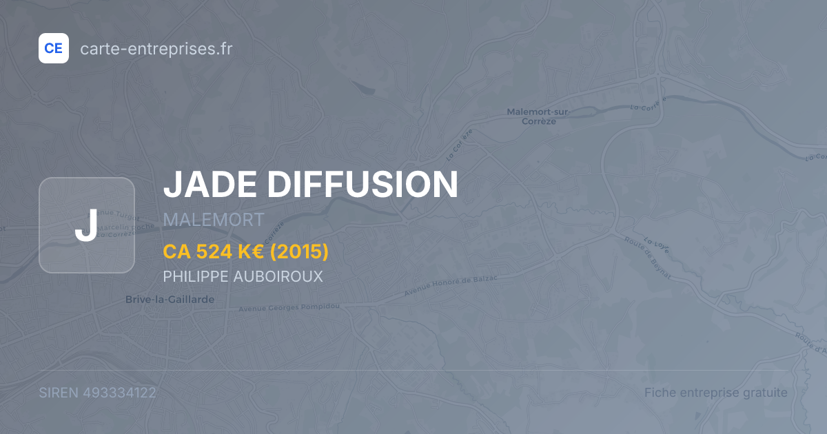 JADE DIFFUSION — 493334122 — fiche entreprise