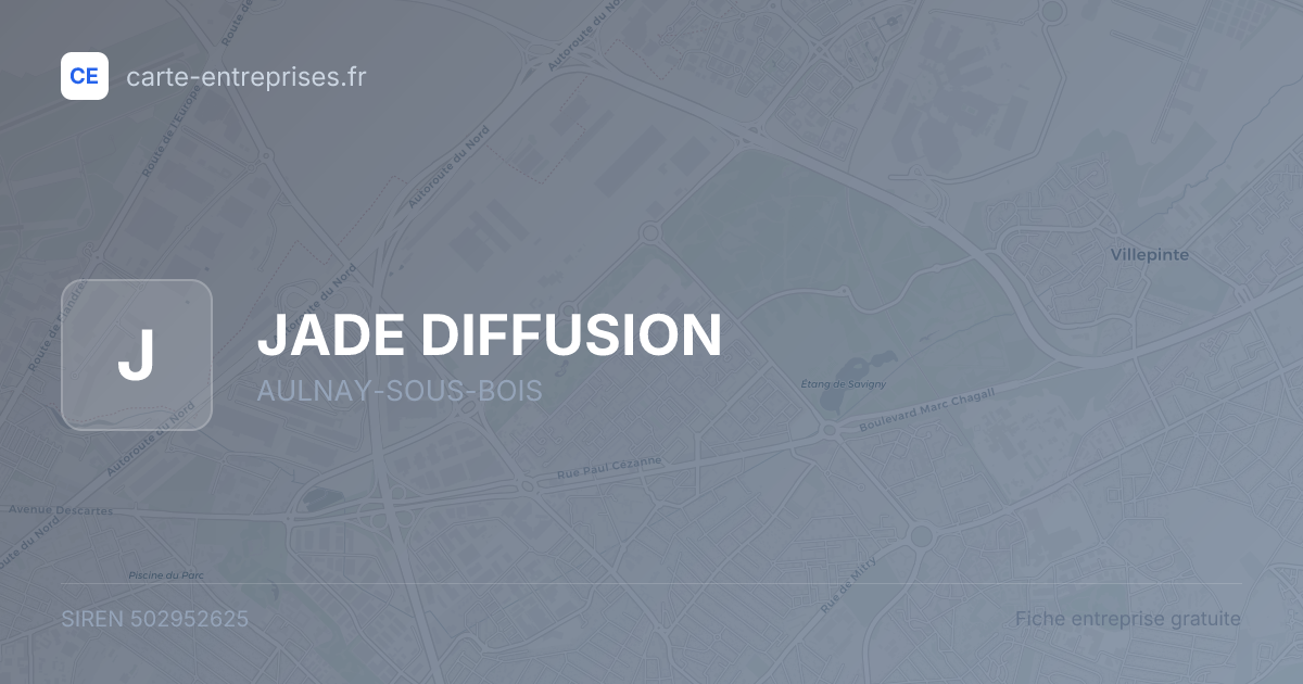 JADE DIFFUSION — 502952625 — fiche entreprise