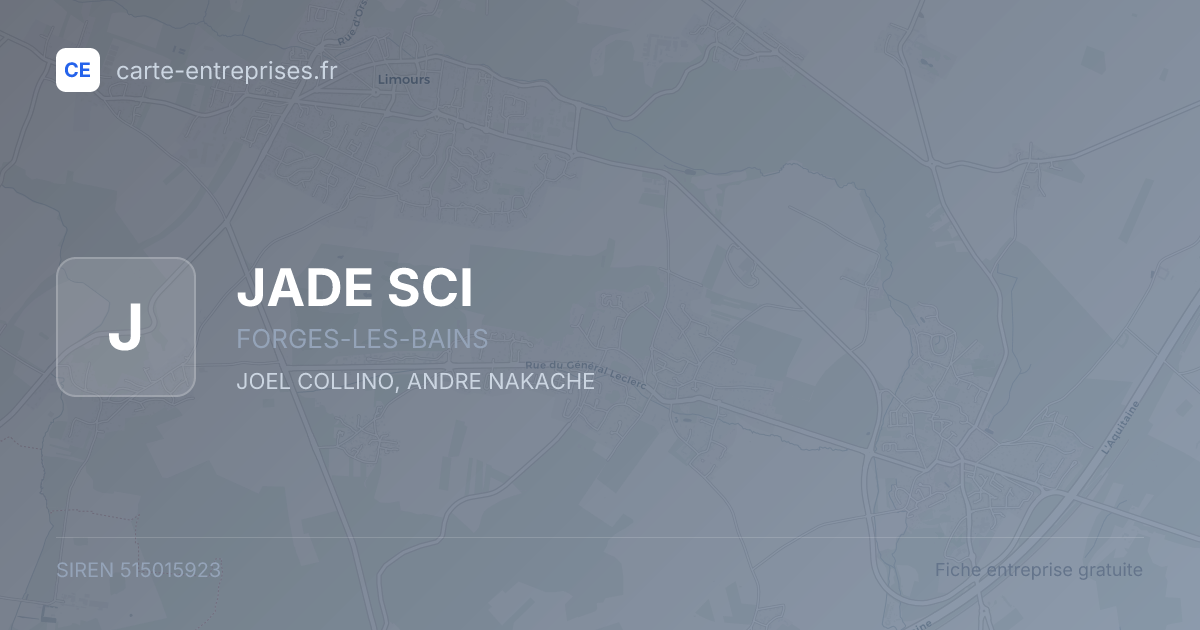 JADE SCI — 515015923 — fiche entreprise