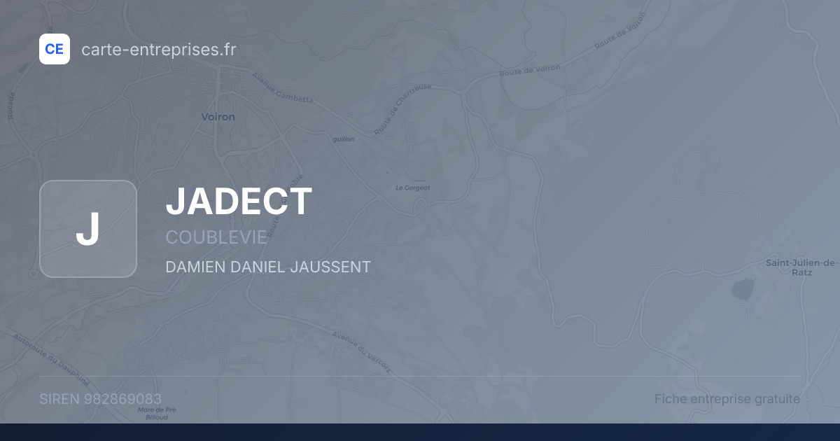JADECT — 982869083 — fiche entreprise