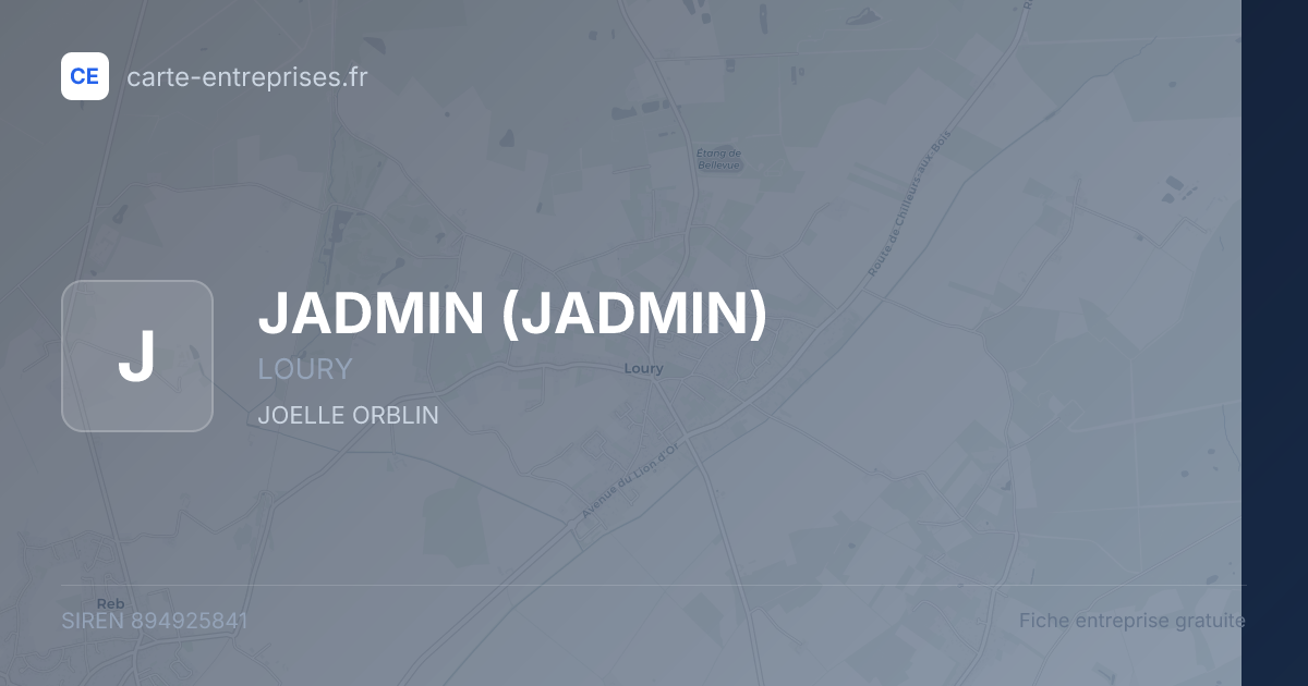 JADMIN — 894925841 — fiche entreprise