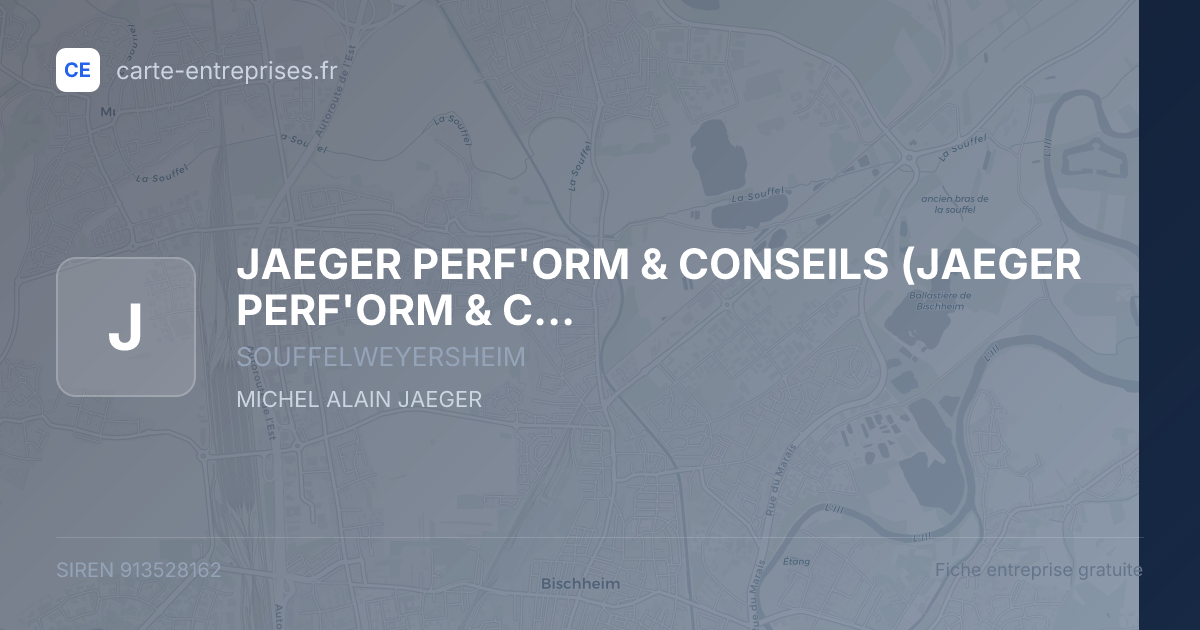 JAEGER PERF'ORM & CONSEILS — 913528162 — fiche entreprise