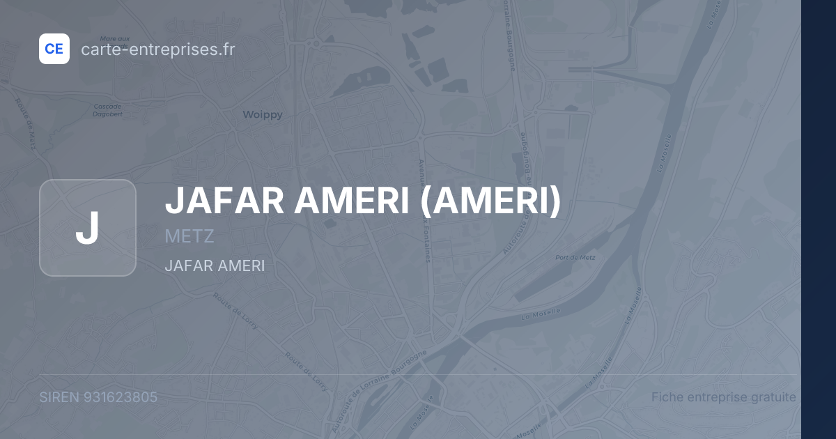 JAFAR AMERI (AMERI) — 931623805 — fiche entreprise