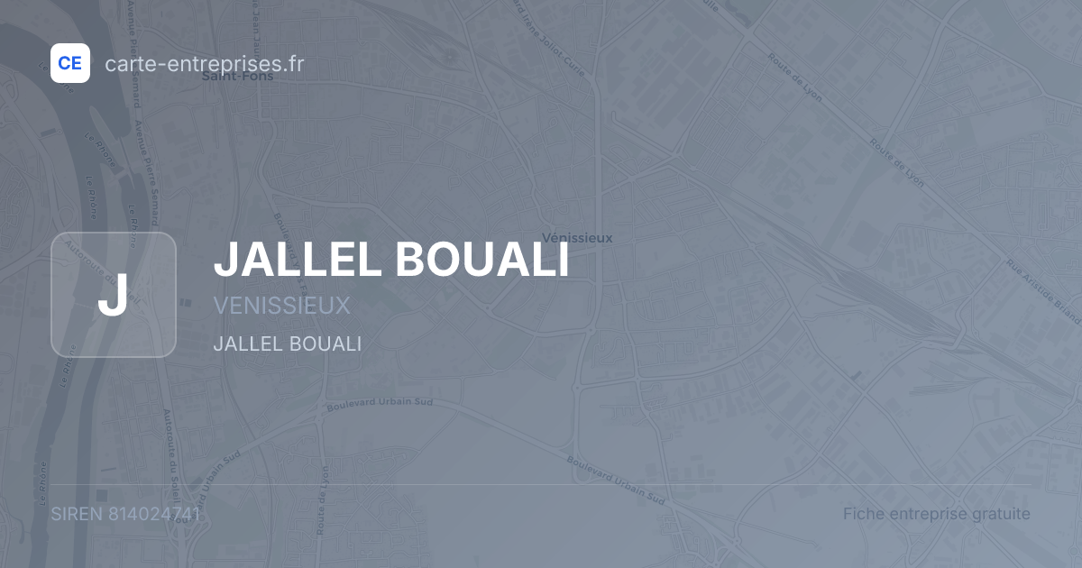 JALLEL BOUALI — 814024741 — fiche entreprise