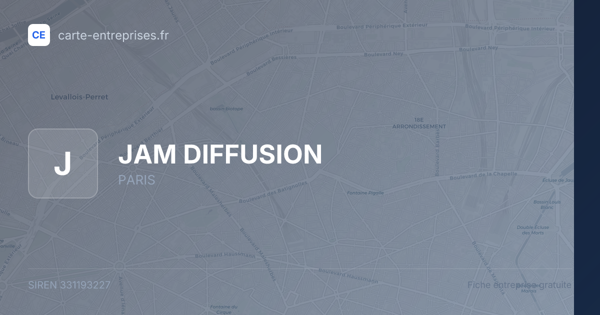 JAM DIFFUSION — 331193227 — fiche entreprise