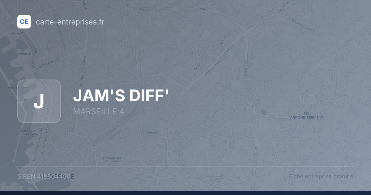 JAM'S DIFF' — 418604450 — fiche entreprise