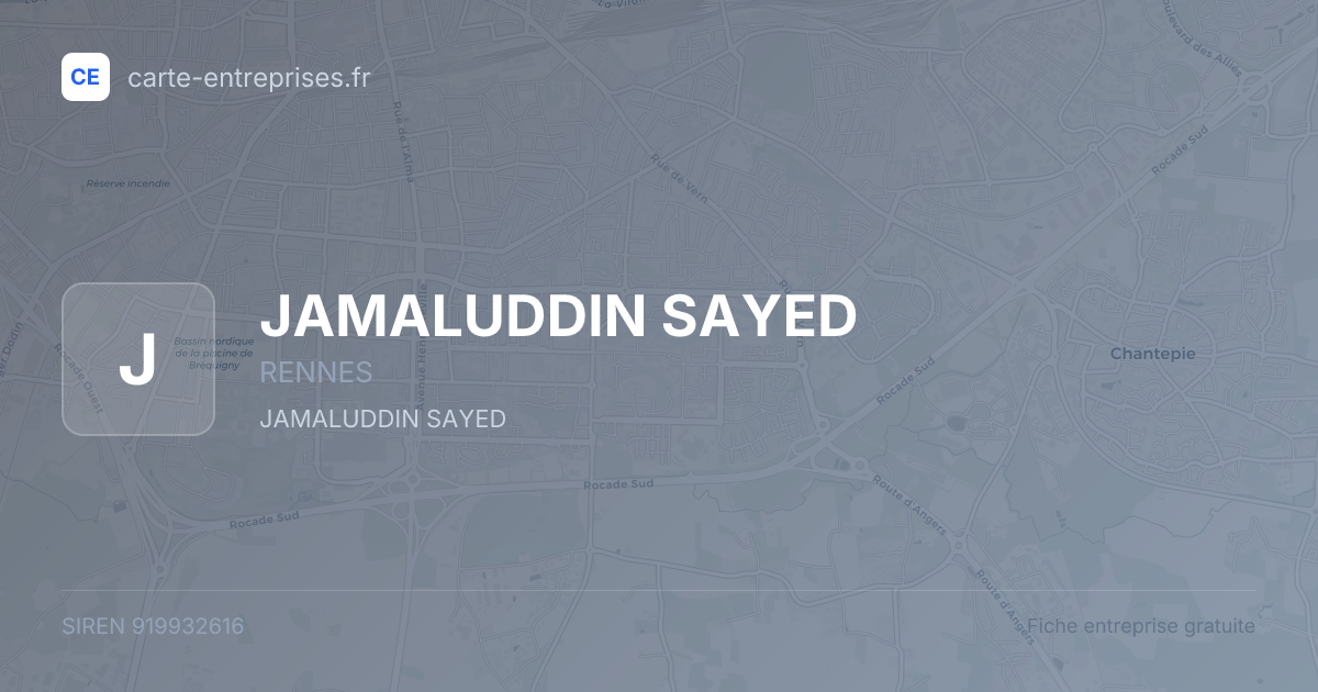 JAMALUDDIN SAYED — 919932616 — fiche entreprise