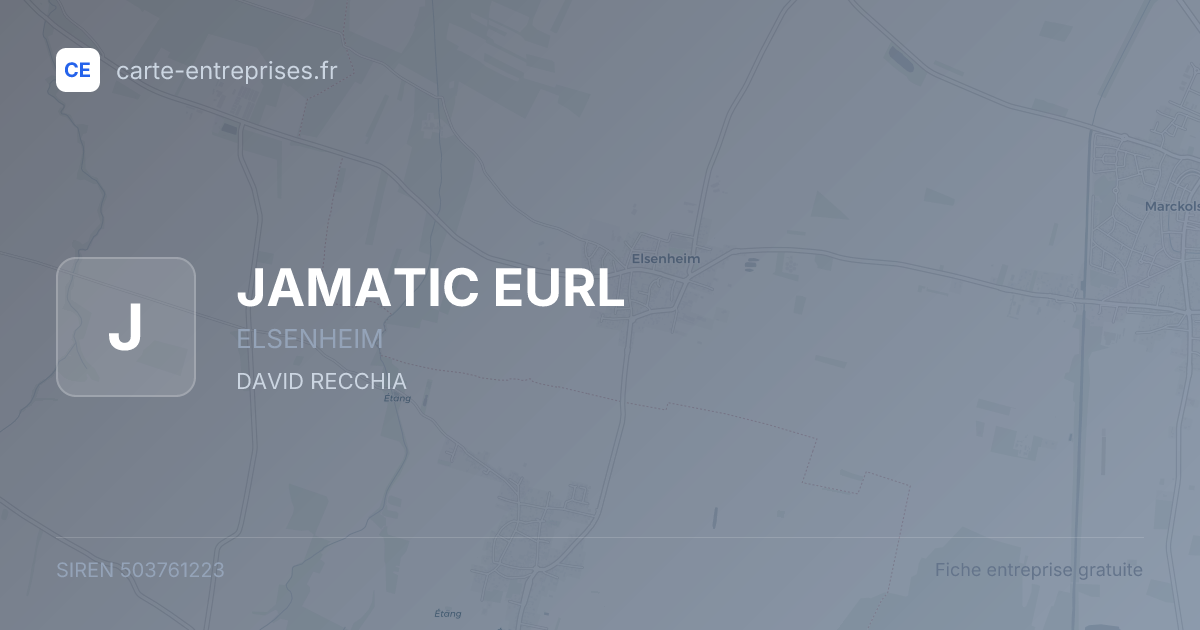 JAMATIC EURL — 503761223 — fiche entreprise