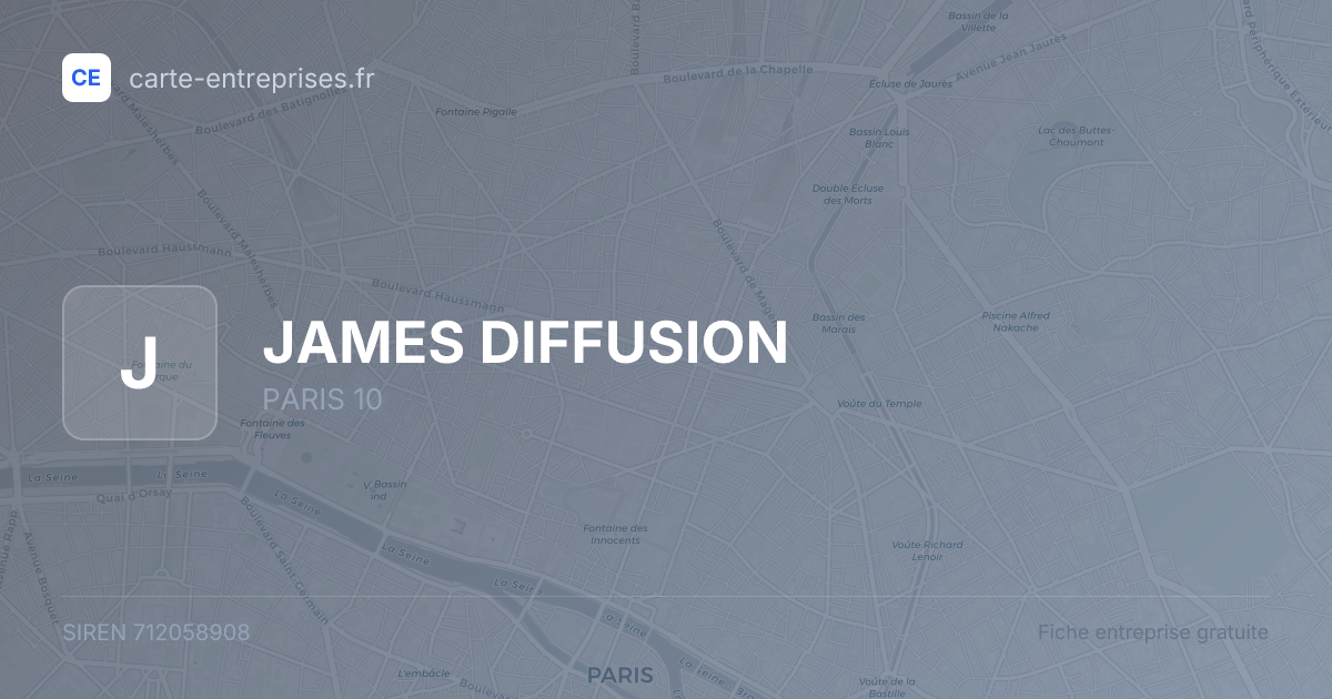 JAMES DIFFUSION — 712058908 — fiche entreprise