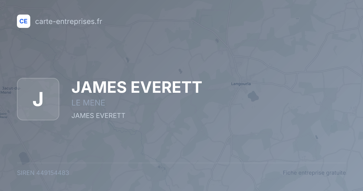 JAMES EVERETT — 449154483 — fiche entreprise