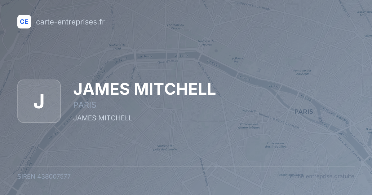 JAMES MITCHELL — 438007577 — fiche entreprise