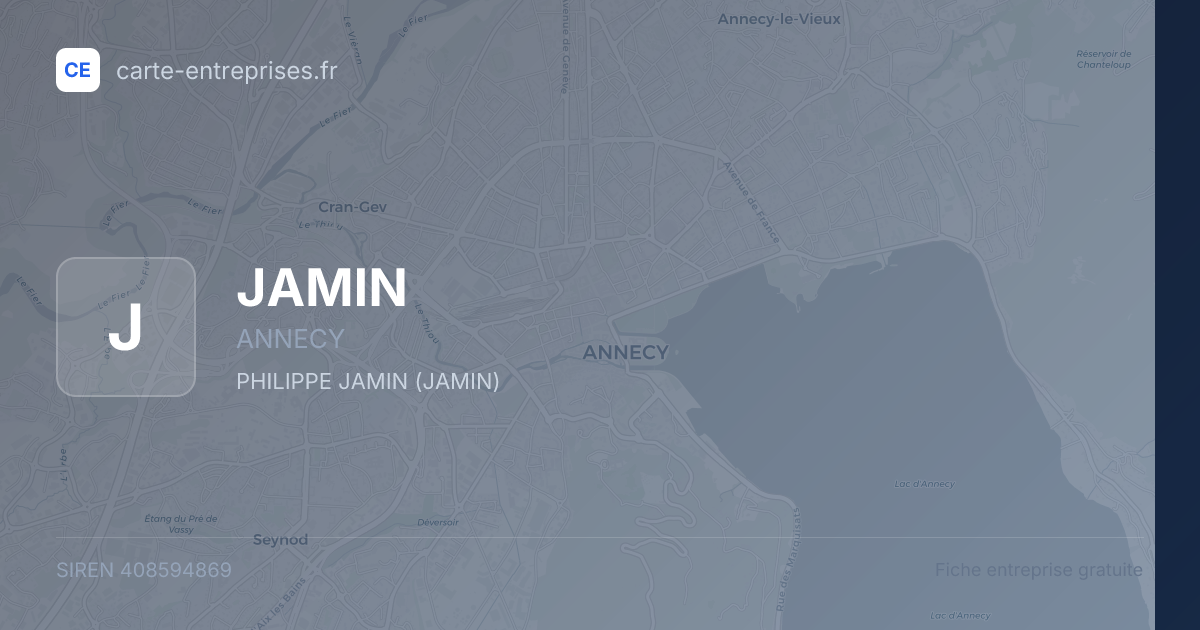 JAMIN — 408594869 — fiche entreprise