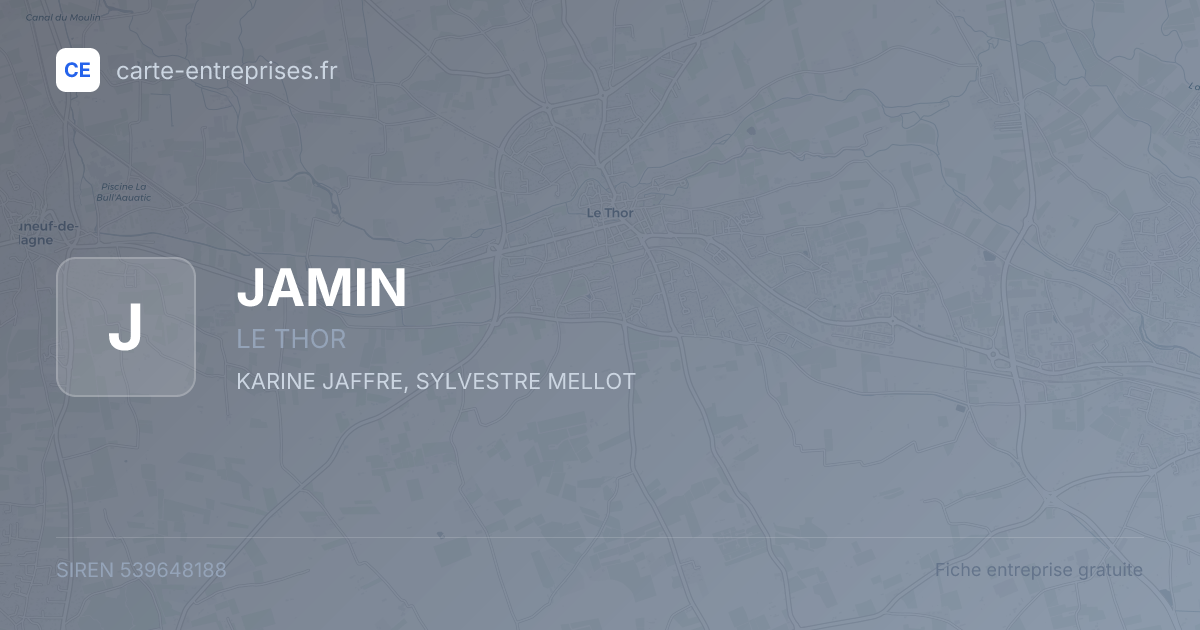 JAMIN — 539648188 — fiche entreprise