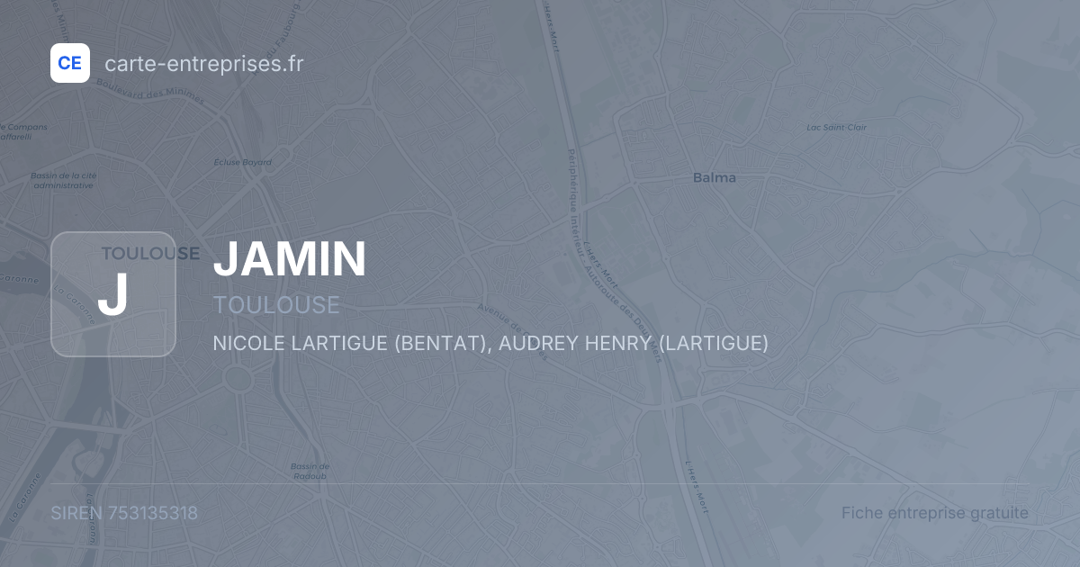 JAMIN — 753135318 — fiche entreprise