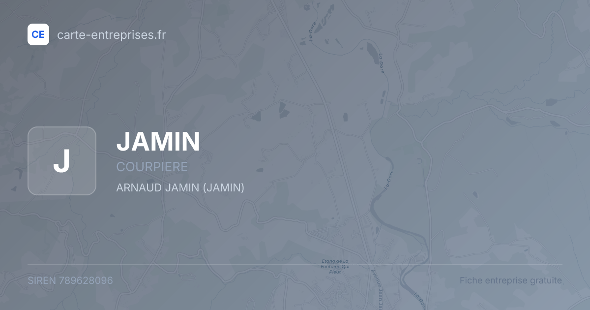 JAMIN — 789628096 — fiche entreprise