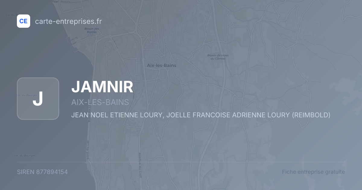 JAMNIR — 877894154 — fiche entreprise