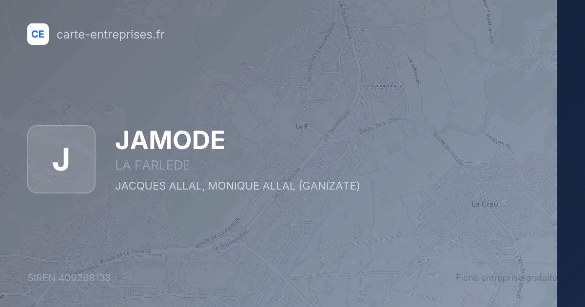 JAMODE — 409268133 — fiche entreprise
