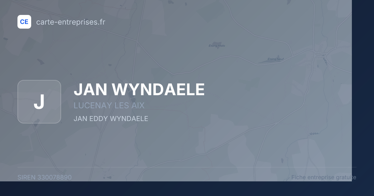 JAN WYNDAELE — 330078890 — fiche entreprise