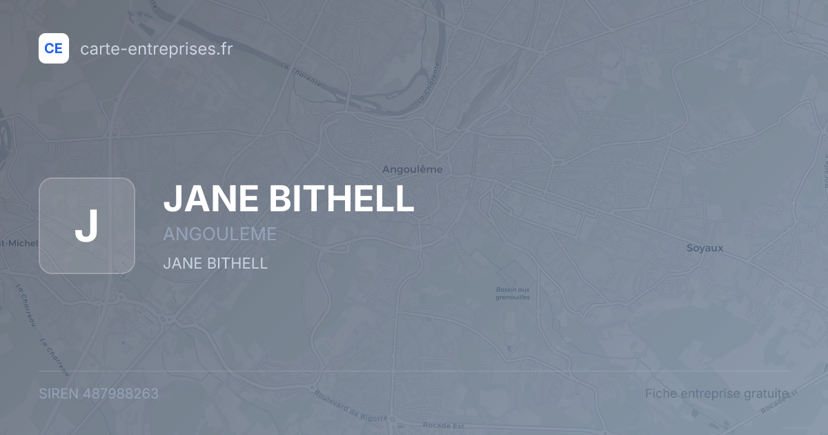 JANE BITHELL — 487988263 — fiche entreprise