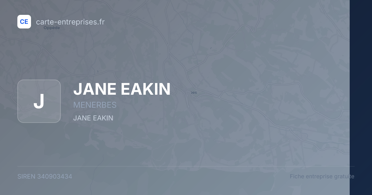 JANE EAKIN — 340903434 — fiche entreprise