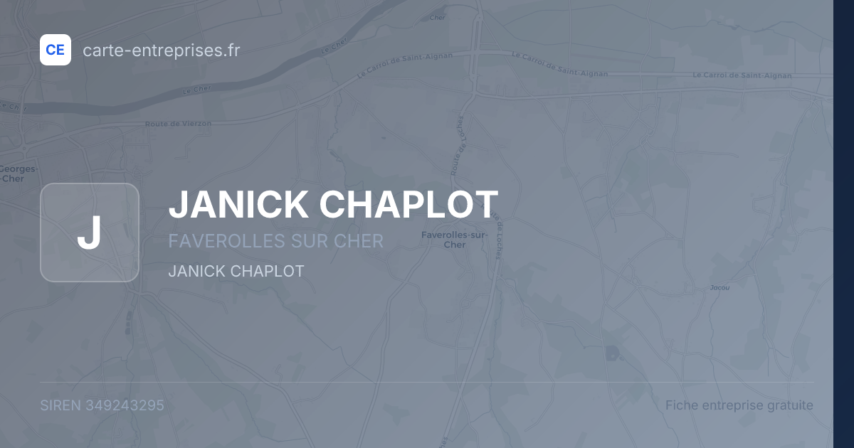JANICK CHAPLOT — 349243295 — fiche entreprise
