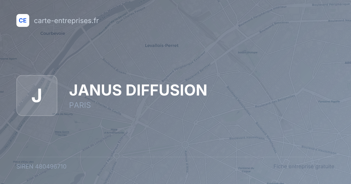 JANUS DIFFUSION — 480496710 — fiche entreprise