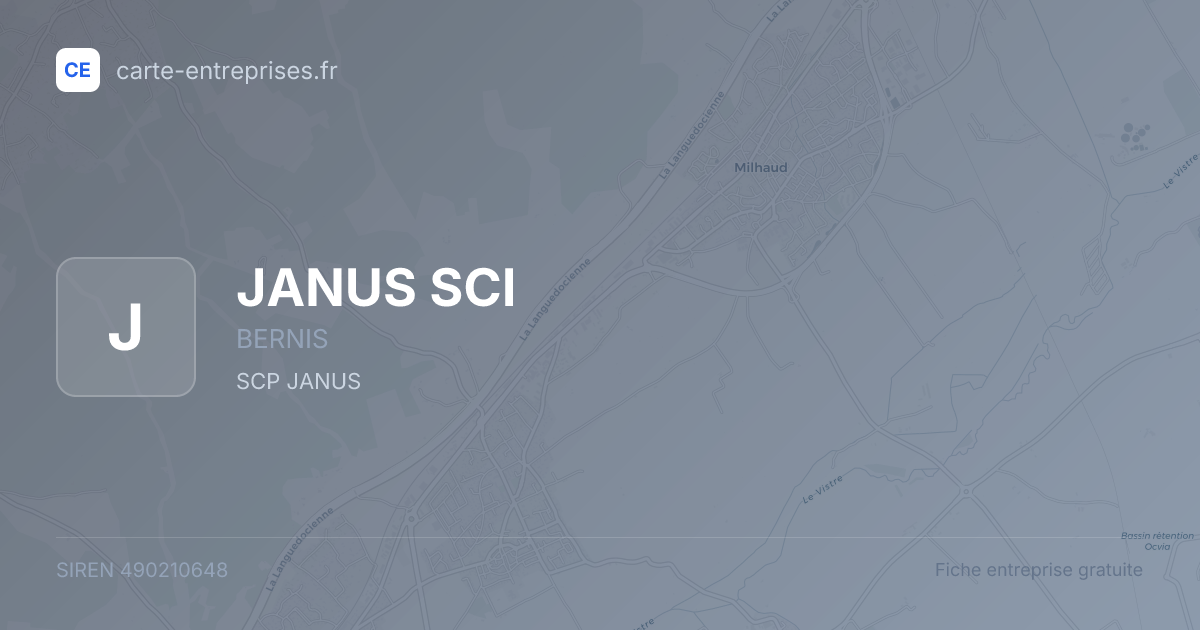 JANUS SCI — 490210648 — fiche entreprise