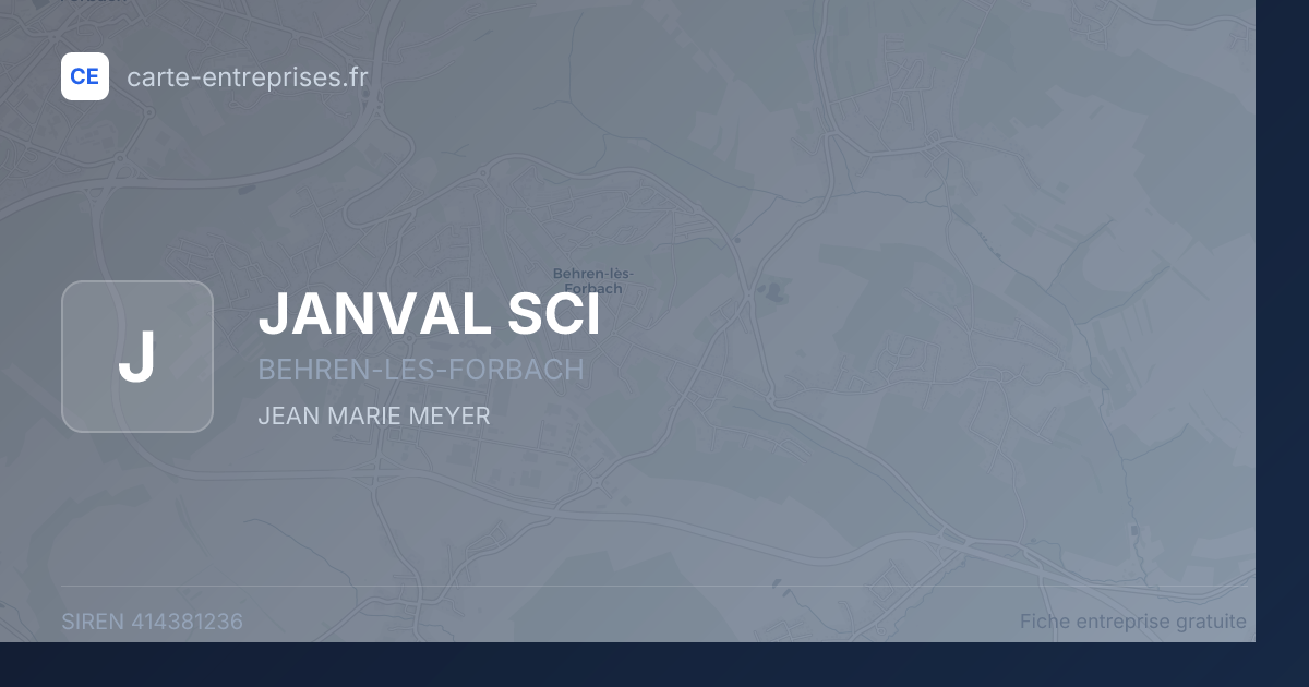 JANVAL SCI — 414381236 — fiche entreprise