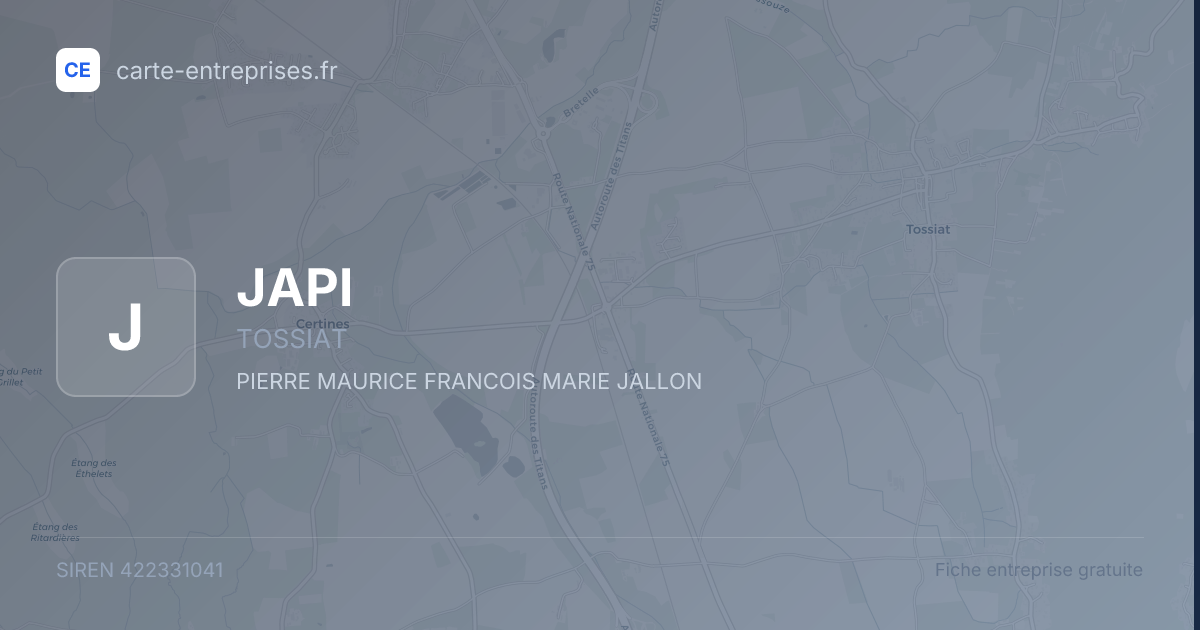 JAPI — 422331041 — fiche entreprise