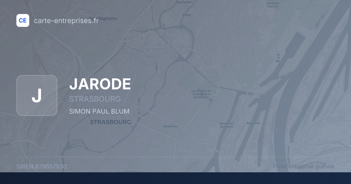 JARODE — 879657930 — fiche entreprise