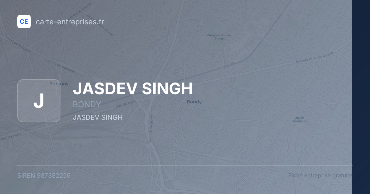 JASDEV SINGH — 987382256 — fiche entreprise