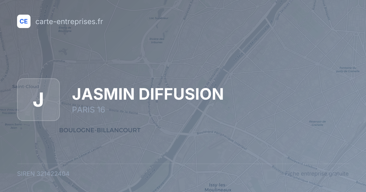 JASMIN DIFFUSION — 321422404 — fiche entreprise