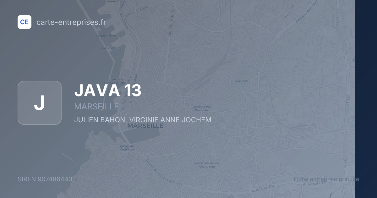 JAVA 13 — 907486443 — fiche entreprise