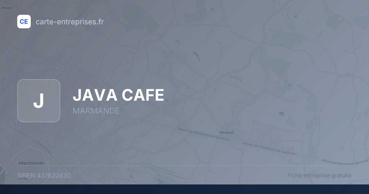 JAVA CAFE — 437622830 — fiche entreprise