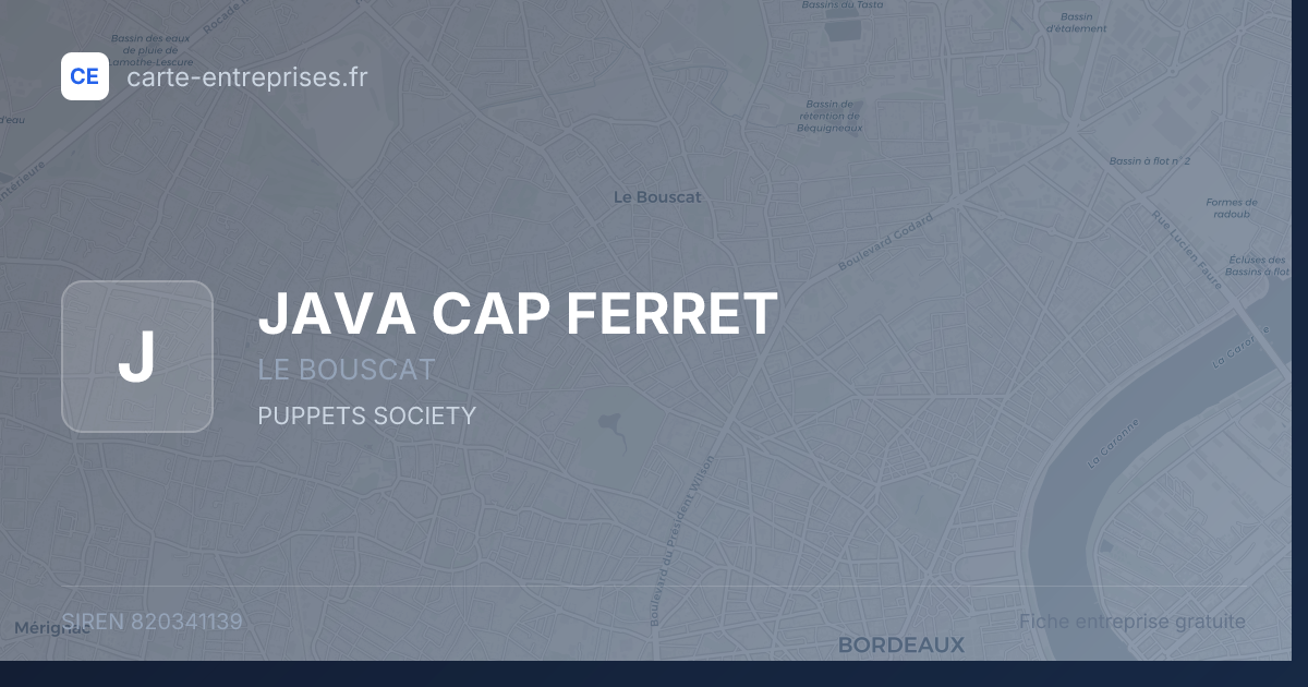 JAVA CAP FERRET — 820341139 — fiche entreprise
