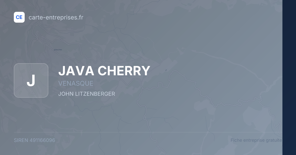 JAVA CHERRY — 491166096 — fiche entreprise