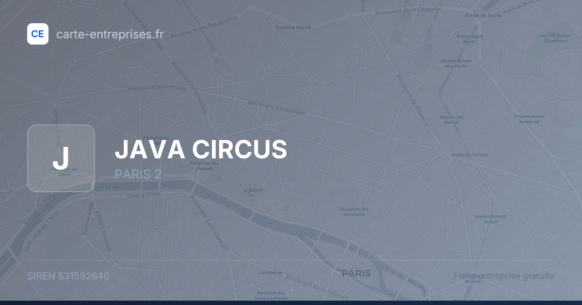 JAVA CIRCUS — 531592640 — fiche entreprise