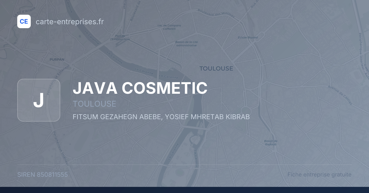 JAVA COSMETIC — 850811555 — fiche entreprise