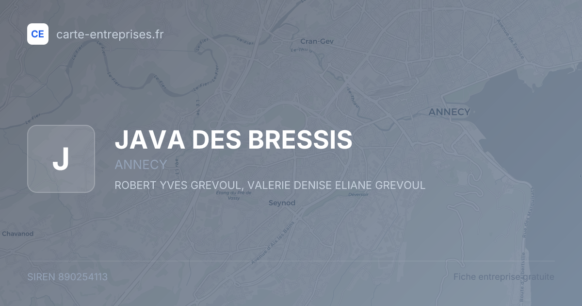 JAVA DES BRESSIS — 890254113 — fiche entreprise