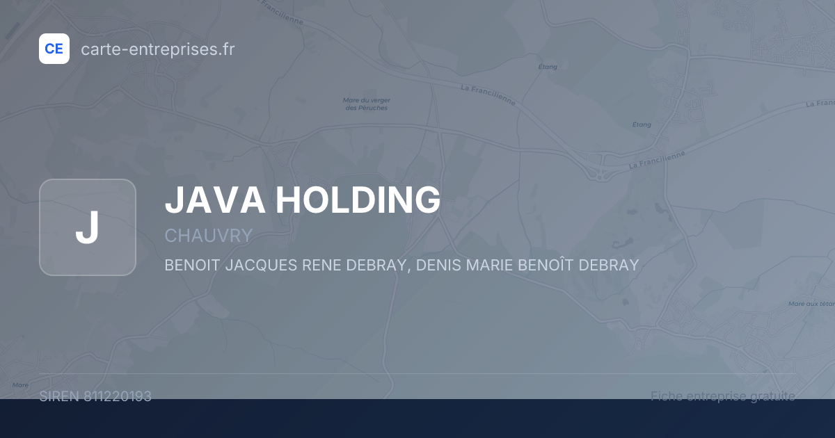 JAVA HOLDING — 811220193 — fiche entreprise