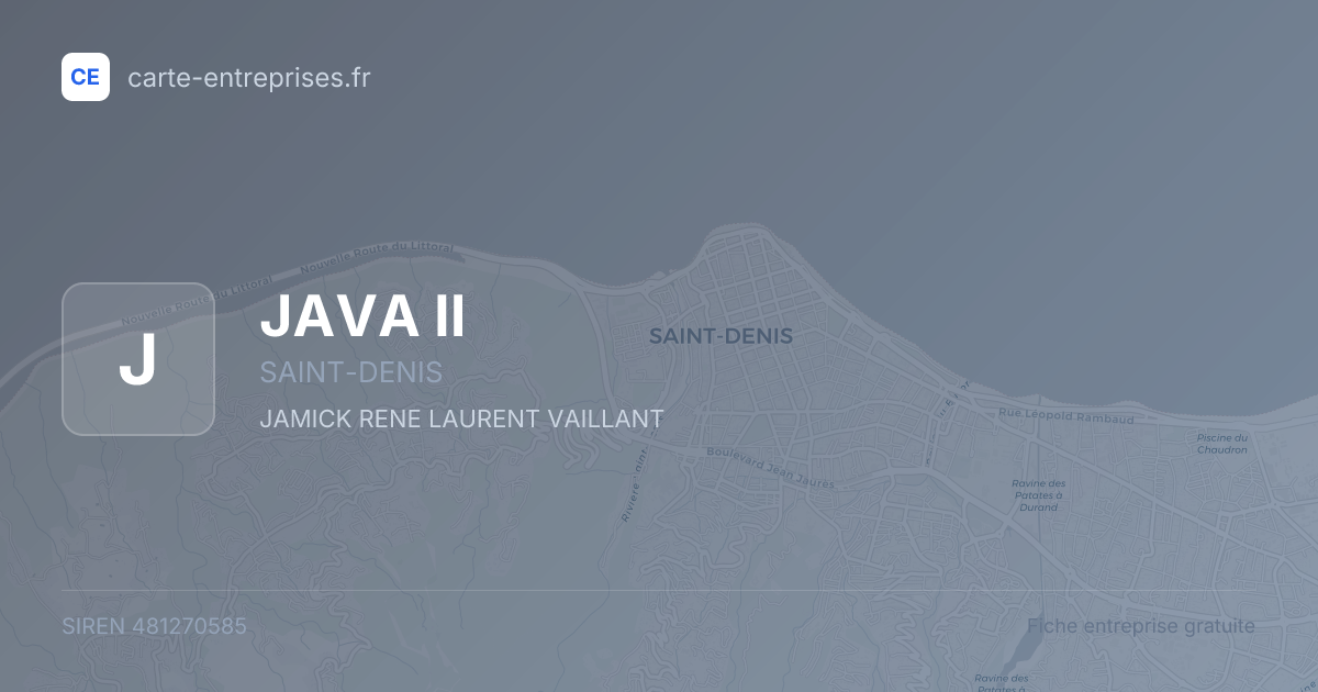 JAVA II — 481270585 — fiche entreprise