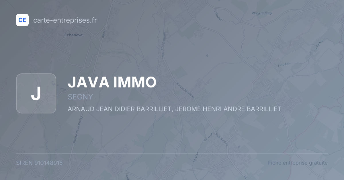 JAVA IMMO — 910148915 — fiche entreprise